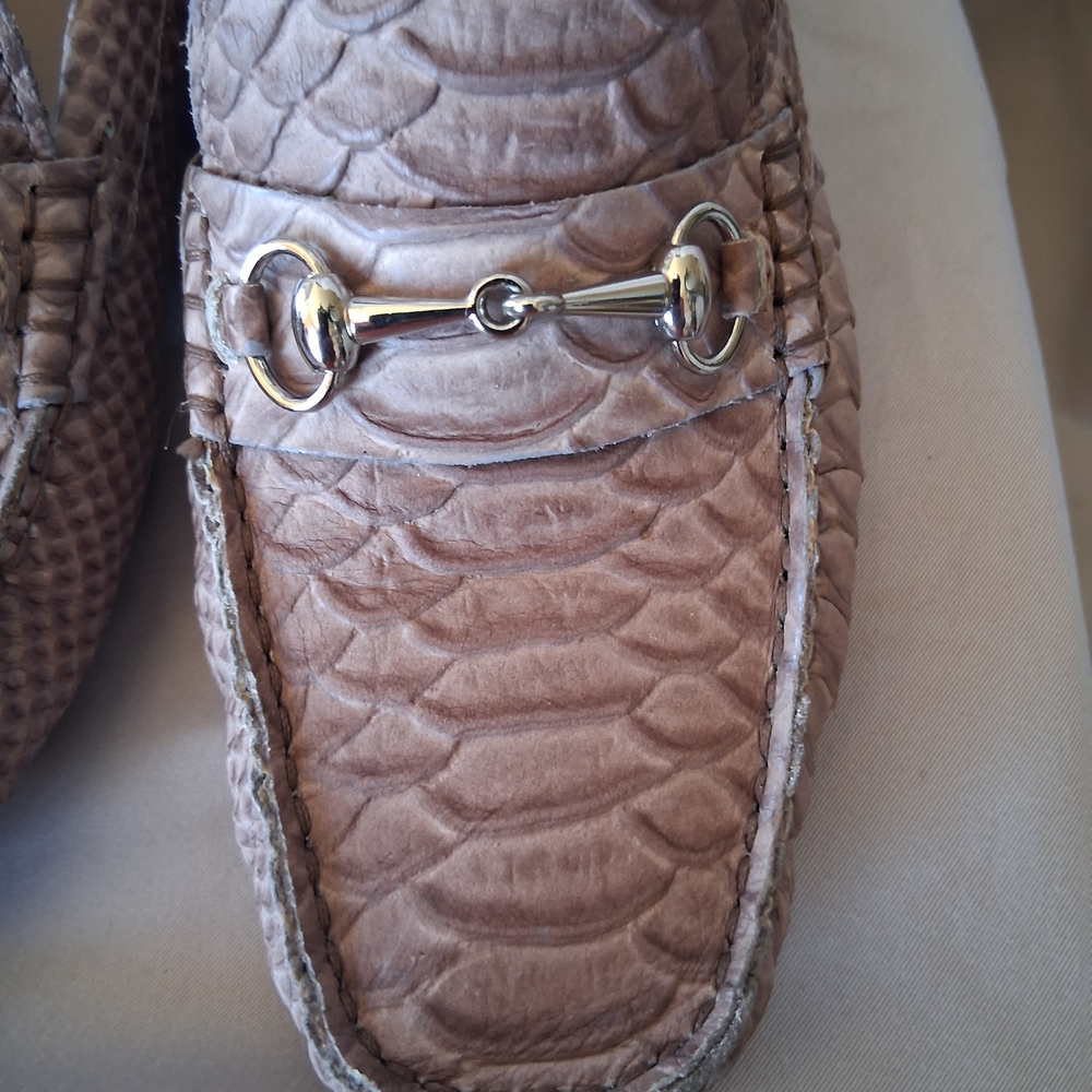 Cole Haan Women's Textured Brown Loafers - Picture 2 of 5
